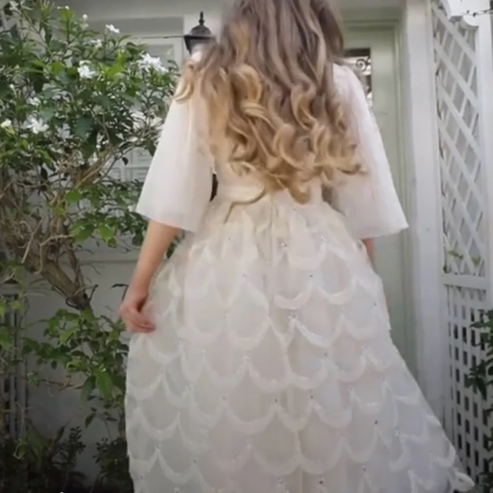Dainty Jewells Glitz in the Garden Ivory Tulle Midi Dress Size XS - Picture 3 of 8